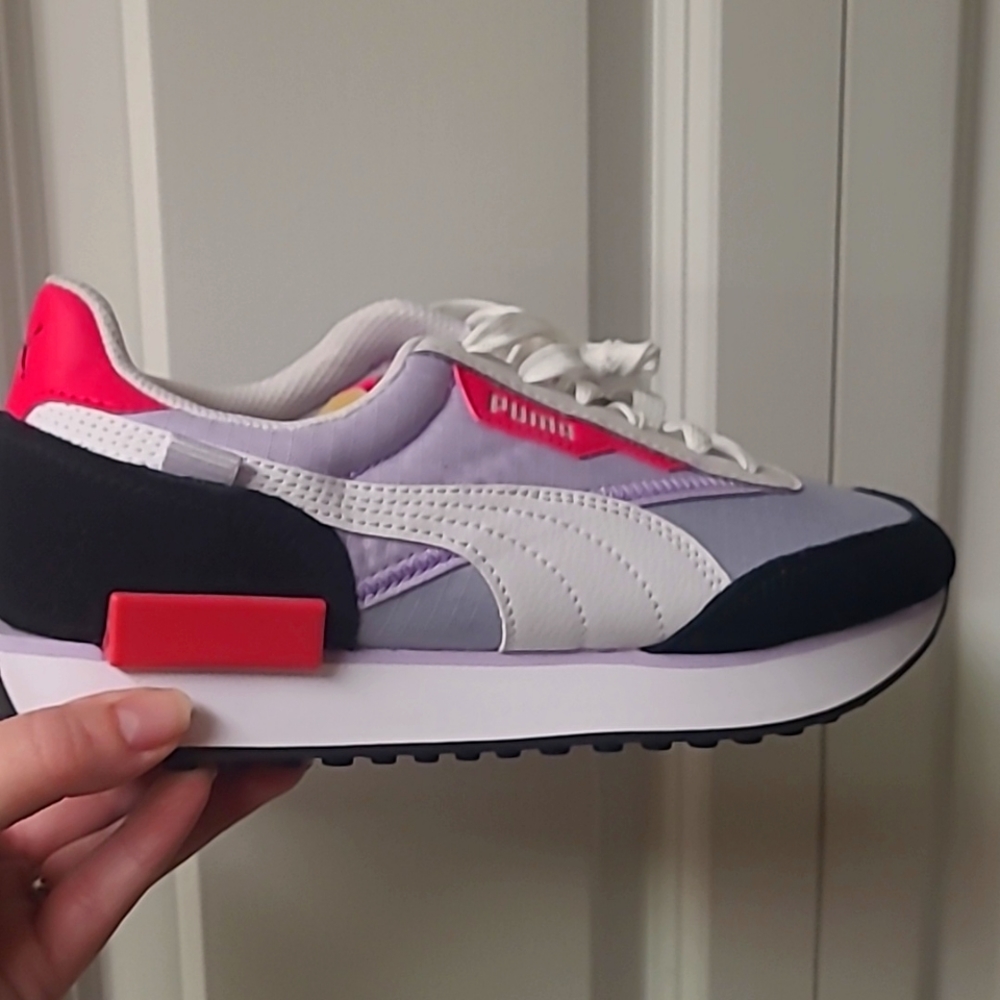 Puma Womens Future Rider size 8.  Color is Play on Spring Lavender/White
